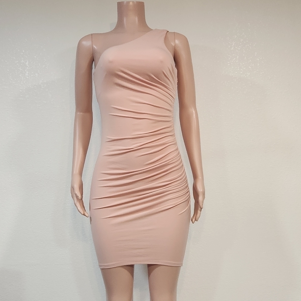 Michael Costello x REVOLVE Kimberly Mini Dress in Blush